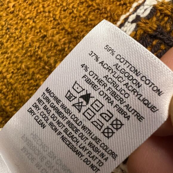 Lucky Brand Cardigan Sweater Womens Large Brown Fair Isle Ski Southwest Knit - Picture 7 of 9